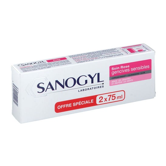 Sanogyl Dentifrice Soin gencives Sensibles Rose 75 ml Lot De 2