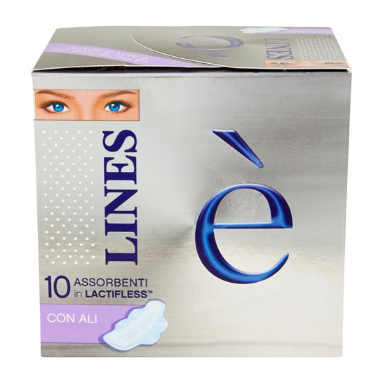 Lines È Compresses Absorbantes Lactifless avec Ailes 10uts