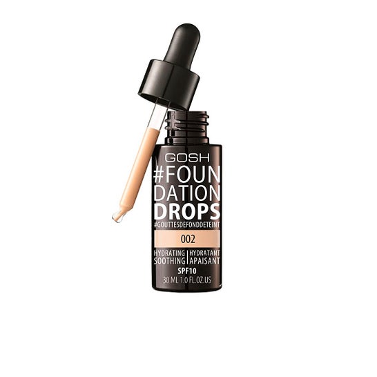 Gosh Copenhagen Fond de Teint Gouttes Spf10 N°002 Ivory 30ml