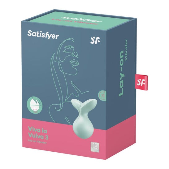 Satisfyer Viva La Vulva 3 Vibrateur Lay-On Vert 1ut