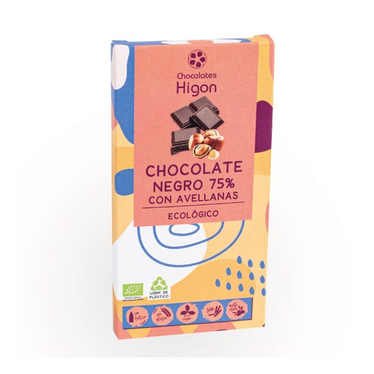 Chocolates Higón Chocolat Noir 75% Noisettes Eco 100g