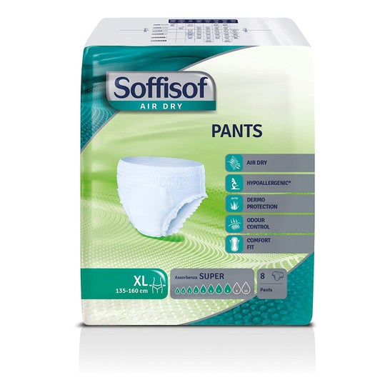 Soffisof Air Dry Pants Super Couche Culotte Taille XL 8uts