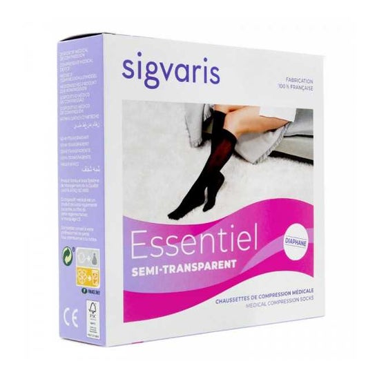 Sigvaris 2 Essentiel Chaussette Semi Transpar Po Nat LN 1 Paire