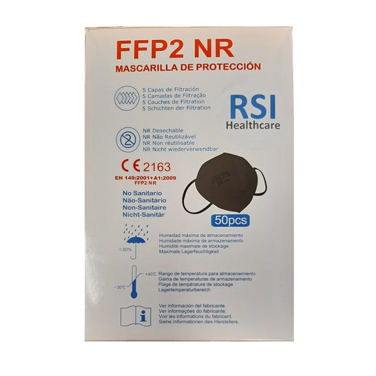 RSI Healthcare Masque FFP2 NR Noir 50 Unités