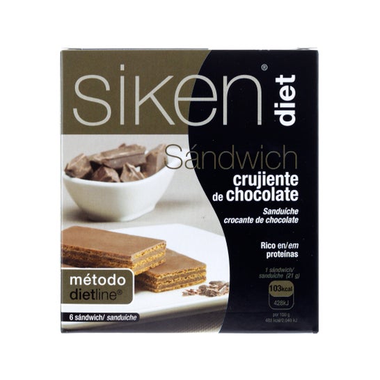 Siken Diet Sandwich Diététique Au Chocolat 6 Unités