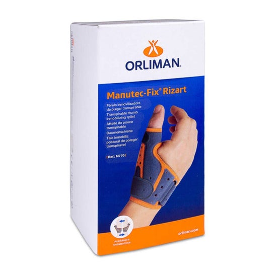 Orliman Thumb Splint T-2 grise et orange 1 pc