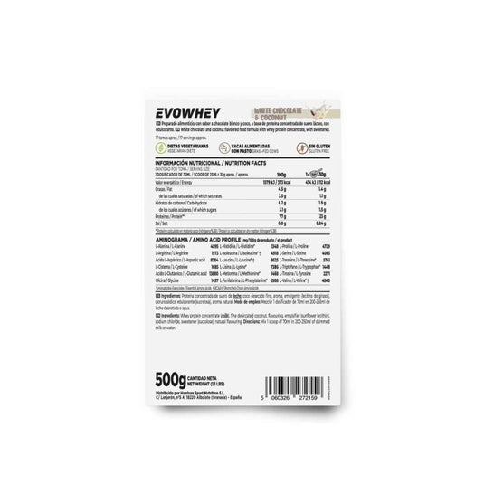 HSN Evowhey Protein Chocolate Blanco y Coco 500g