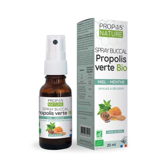 Propos'Nature Spray Buccal Propolis Verte Miel Menthe Bio 20 ml