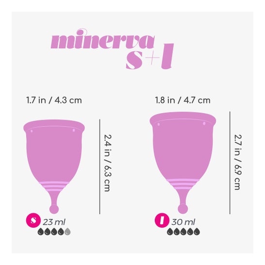 Crushious Set Coupes Menstruelles Minerva S+L avec Sac 2uts