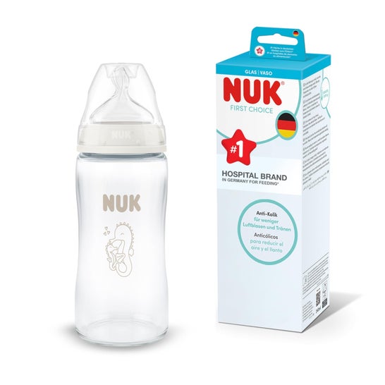 NUK First Choice Biberon en verre 240 ml