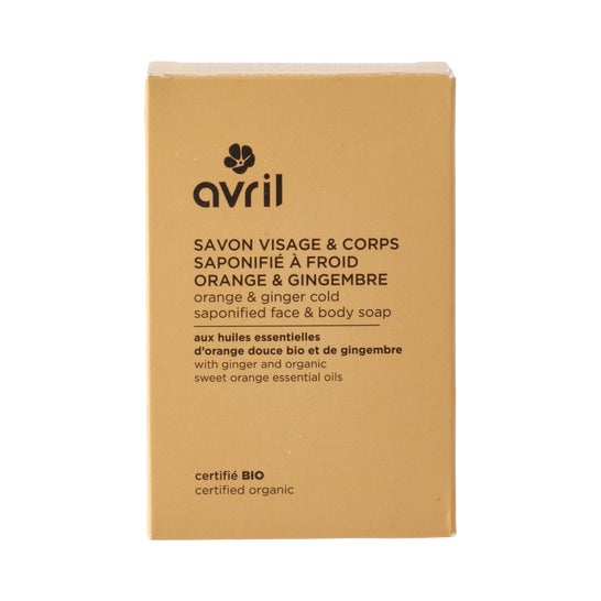 Avril Savon Visage & Corps à Froid Orange & Gingembre 100 gr