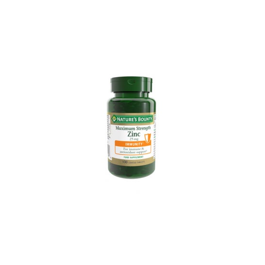 Nature's Bounty Zinc 25 Mg 100 comprimés