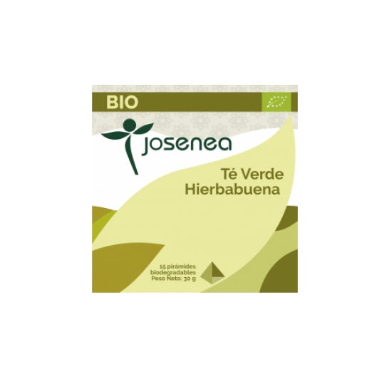 Josenea thé vert avec boîte de menthe bio 15 Pyramides