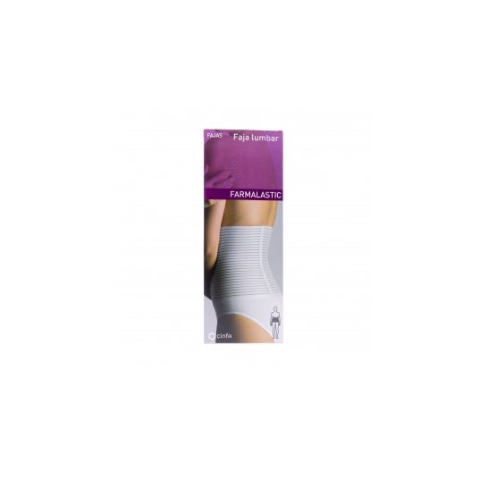 Farmalastic lumbar girdle white Velcro T-1 1 pc