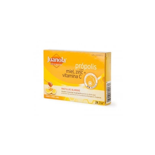 Juanola® Propolis avec Miel, Zinc + Vitamine C 24 pastilles
