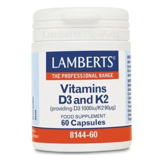 Lamberts Vitamina D3 1000 Ui Y K2 90 µg 60 Caps Lamberts Vitamina D3 1000 Ui Y K2 90 µg 60 Caps