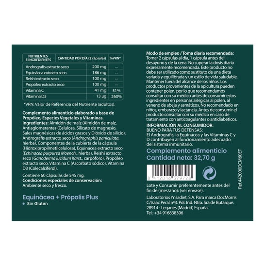 DocMorris Echinacée + Propolis Plus 60 Gélules
