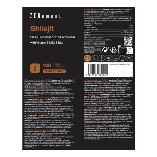 Zenement Shilajit 120 gélules végétales