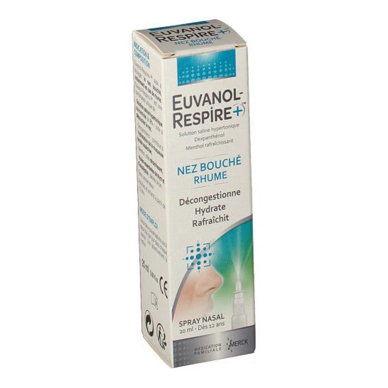 Merck Euvanol Respire+ Nez Bouché Rhume Spray Nasal 20mL