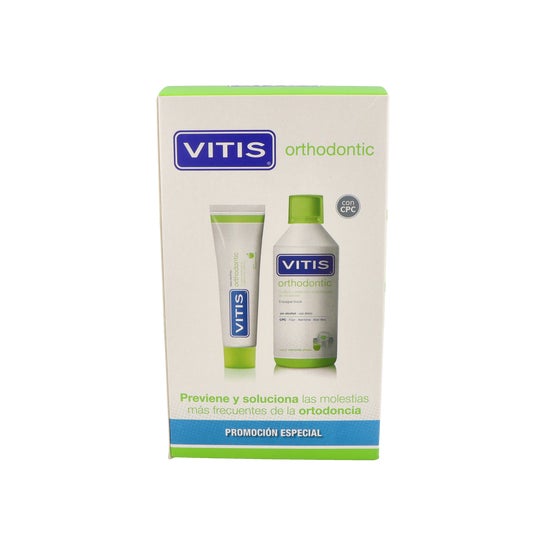 Vitis™ Orthodontic dentifrice 100 ml + bain de bouche 500 ml