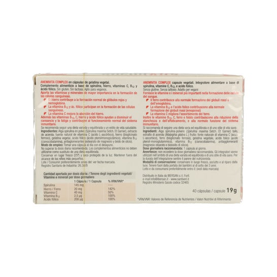 Complexe Anemivita 40Cps