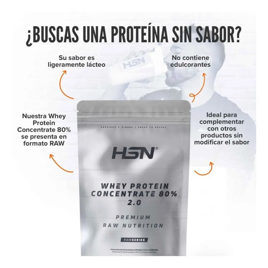 HSN Whey Protein Concentrate 80% 2.0 Sin Sabor 500g