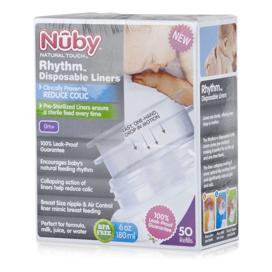 Nuby RefillPré-stérilisés Pochettes anti-coliques 50pcs
