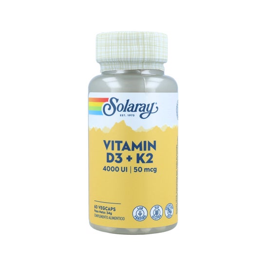 Solaray Vitamine D3 + K2 60caps