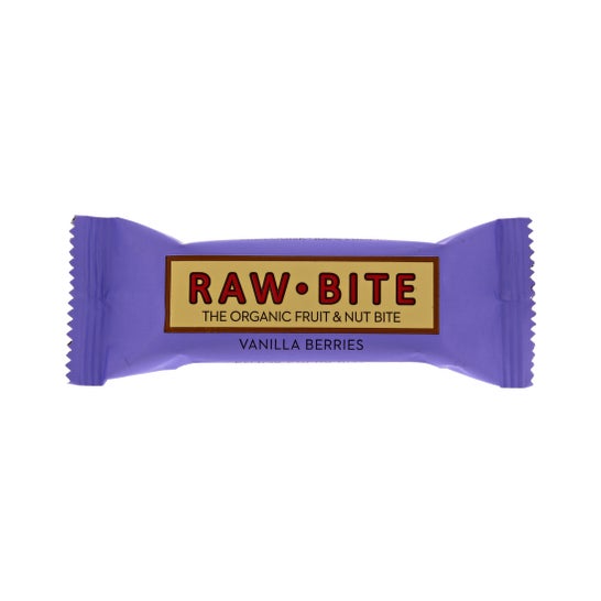 Raw Bite Barre Biologique Vanille Et Fruits Rouges 50g