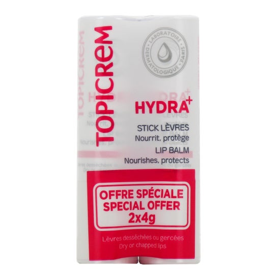 Topicrem Pack Dúo Hydra+ Baume à Lèvres 2x4g