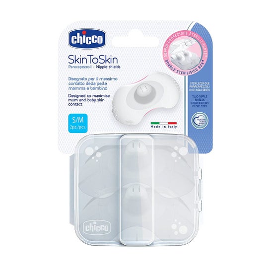 Chicco Skintoskin T Large Silicone Nipple Shields en silicone grande