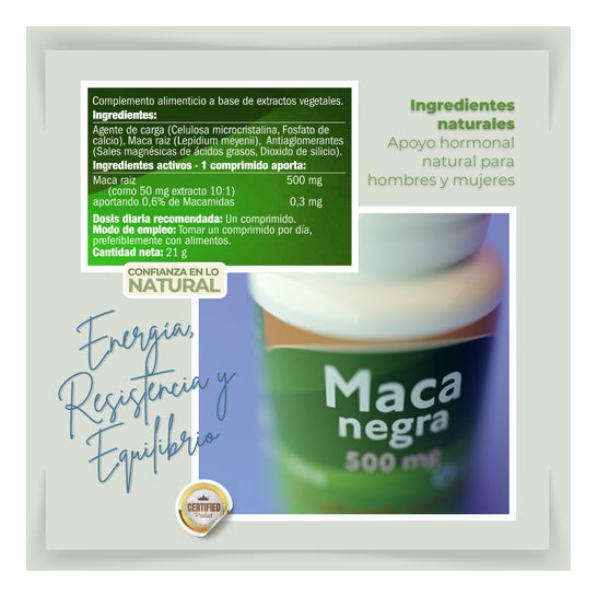 Naturbite Maca Noir 500mg 120comp