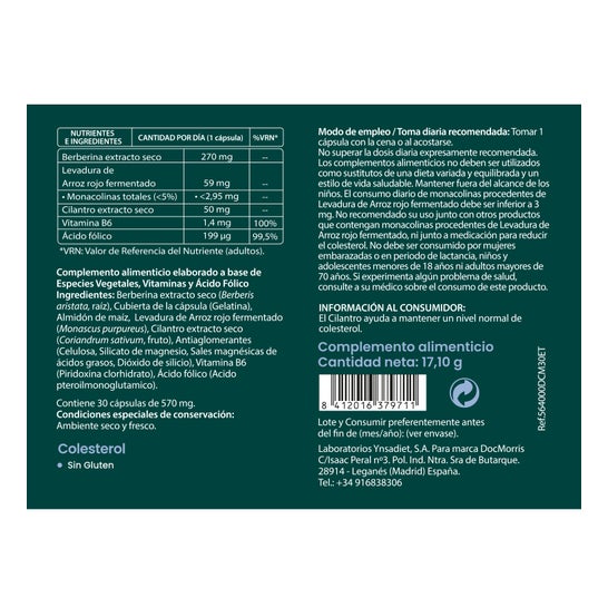 DocMorris Cholestérol 30 Gélules