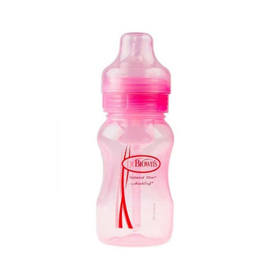 Dr Brown's Bottle 0 BPA BA Natural Flow Pink 270ml