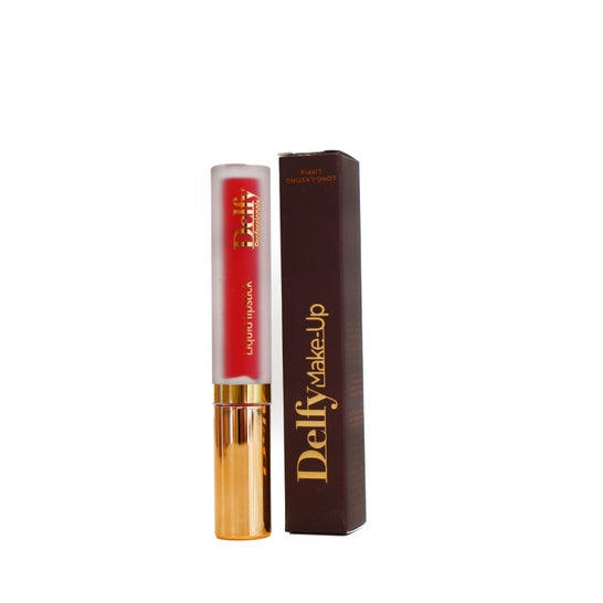 Delfy Lipfix Liquid Lipstick Color Aurora Red 6ml