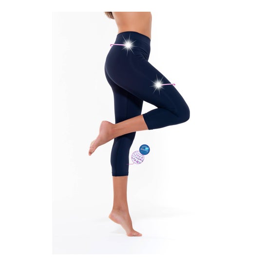 Anaissa Legging Capri Nuit 160Den Nina Marine Taille M 1ut