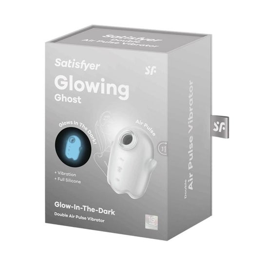Satisfyer Glowing Ghost Double Air Pulse Vibrator White 1ut