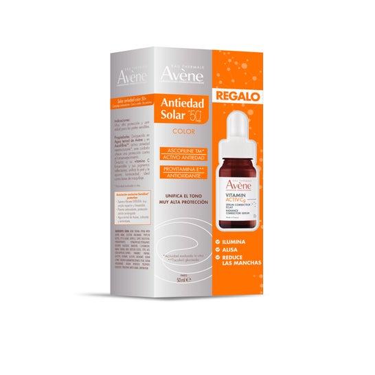 Avène Pack Antiedad Solar con Color 50 ml + Sérum Vitamin Activ Cg 10ml