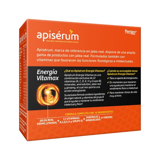 Apiserum Energia Vitamax 18 flacons