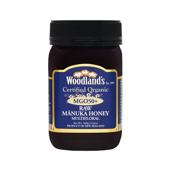 Woodland’s Miel de Manuka crue MGO 50+ multiflorale 500 g