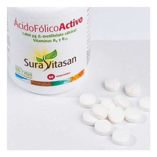 Sura Vitasan Acide Folique Actif 60 gélules