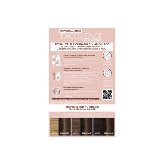 L'Oréal Excellence Creme Universal Nudes 4U Brown 1 Unité