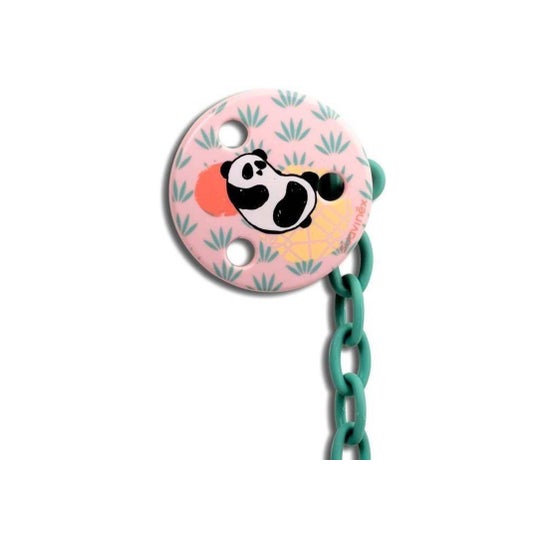 Suavinex Attache Sucette Panda Rose 1ut