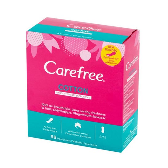 Carefree Cotton Unscented Pantyliners 56uts
