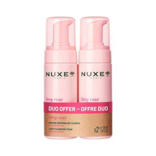 Nuxe Very Rose Mousse Aérienne Nettoyante 2x150ml