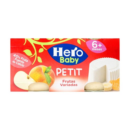 Hero Baby Petit Fromage Frais Fruits Assortis 2x80g