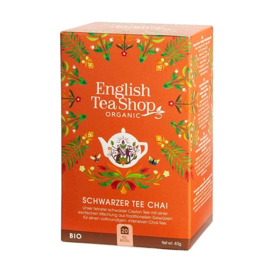 English Tea Shop Thé noir Chai Infusions Bio 20 Enveloppes