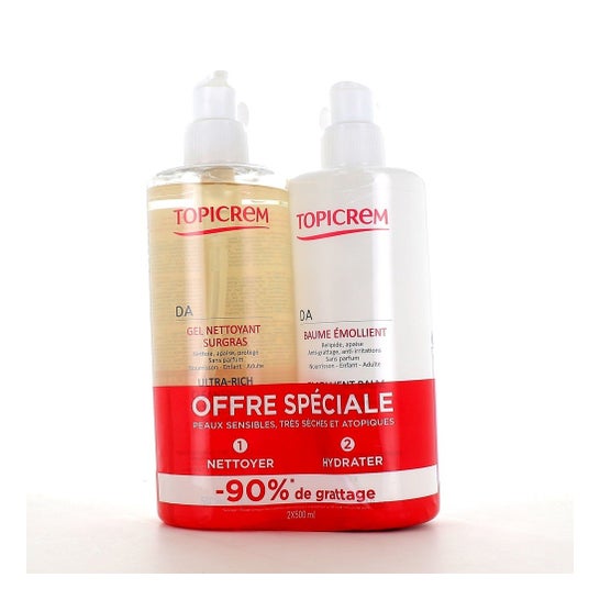Topicrem Pack DA Gel Nettoyant Surgras Peaux Atopiques