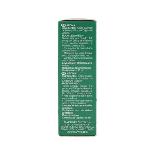 Marnys Huile Essentielle Alimentaire Origan 15ml