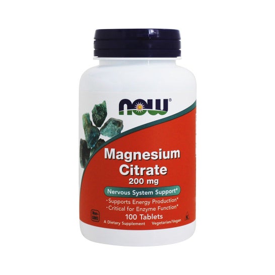 Now Magnésium Citrate 200mg 100comp | DocMorris France